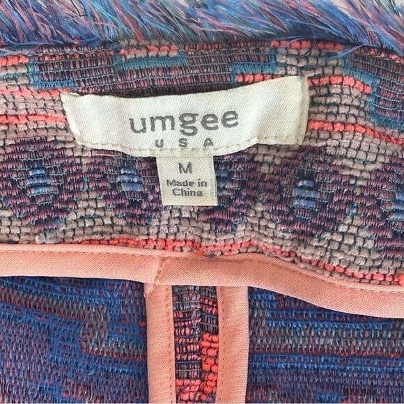 Umgee multicolored zip-front blazer /jacket ethnic print Size M - Picture 4 of 13